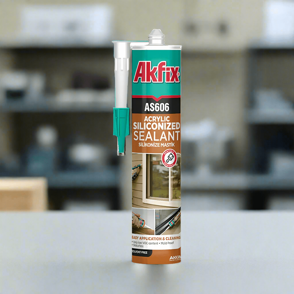 Akfix White Siliconized Acrylic Sealant 310ml - AS606W Auto SupplyMaster