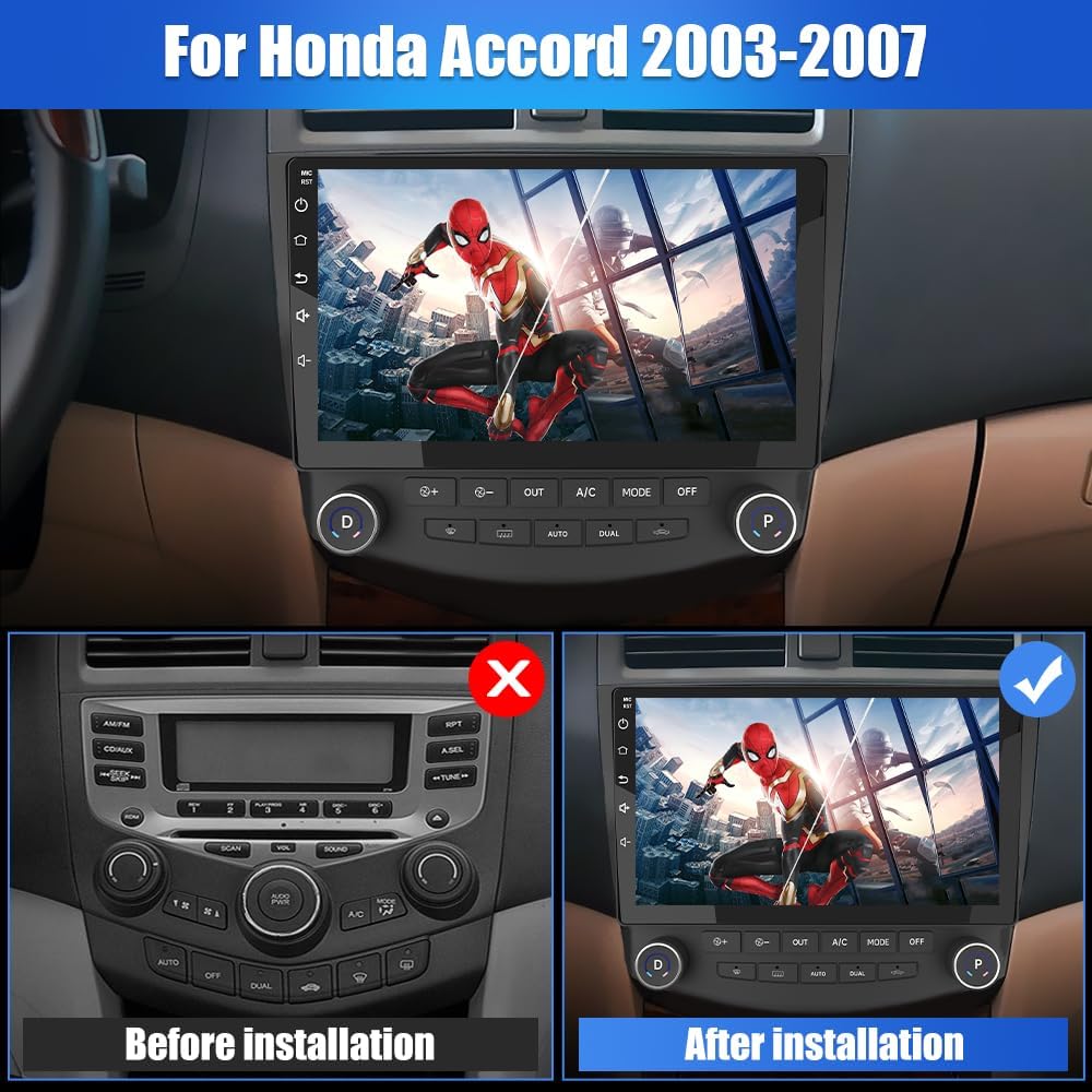 Android Auto Head Unit Car Stereo For Honda Accord 2003-2007 Auto SupplyMaster