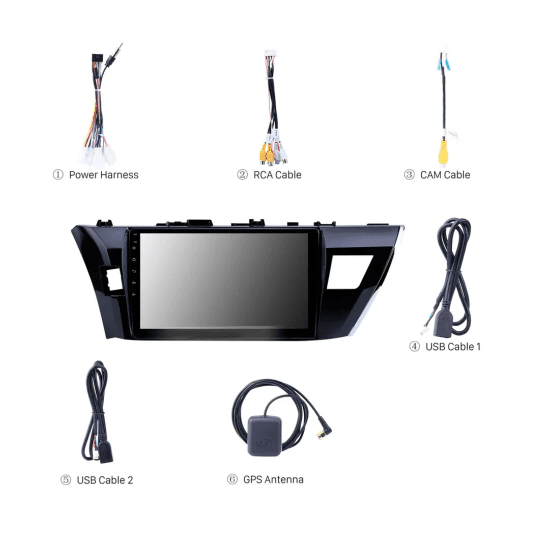 Android Auto Head Unit Car Stereo For Toyota Corolla 2014 Auto SupplyMaster