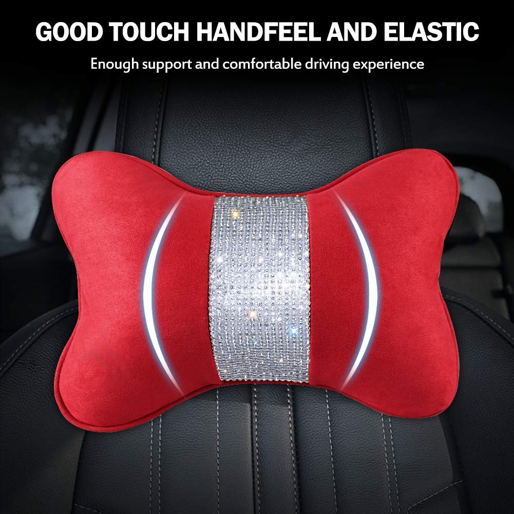 Bling Soft Plush Car Seat Neck Rest Pillow Auto SupplyMaster