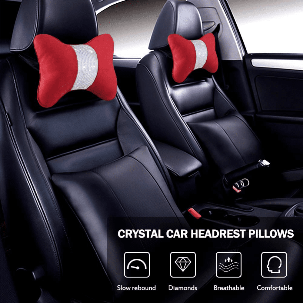 Bling Soft Plush Car Seat Neck Rest Pillow Auto SupplyMaster