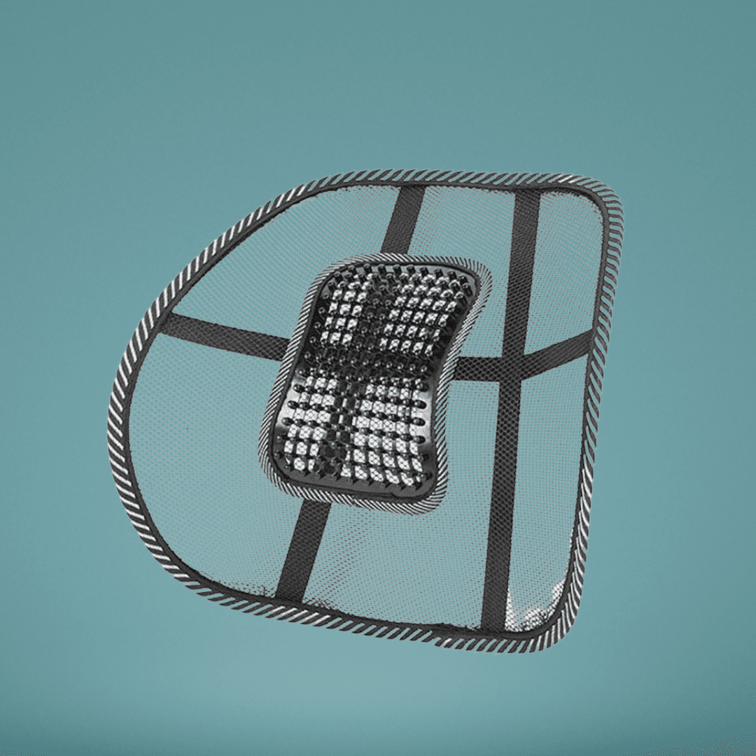 Breathable Broad Beaded Mesh Car Seat Back Massage Lumber Support Auto SupplyMaster