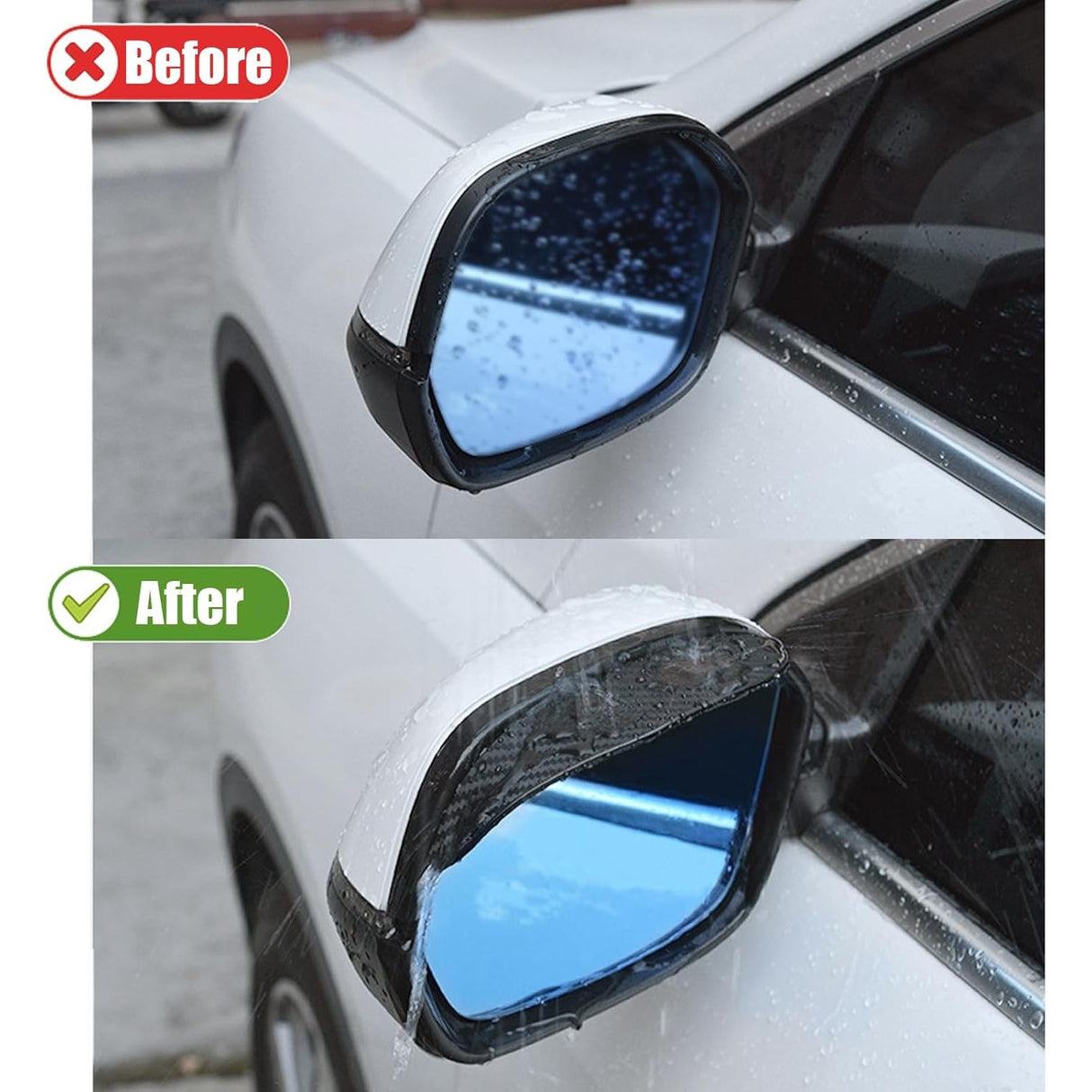 Decorative Opaque Carbon Fiber Side Mirror Rain Guards Auto SupplyMaster