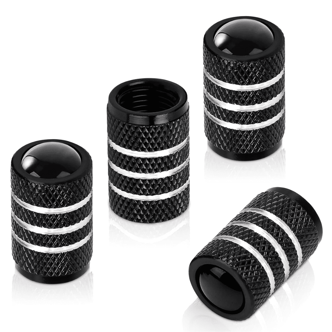 Decorative Striped Aluminum Alloy Tire Valve Cover Auto SupplyMaster