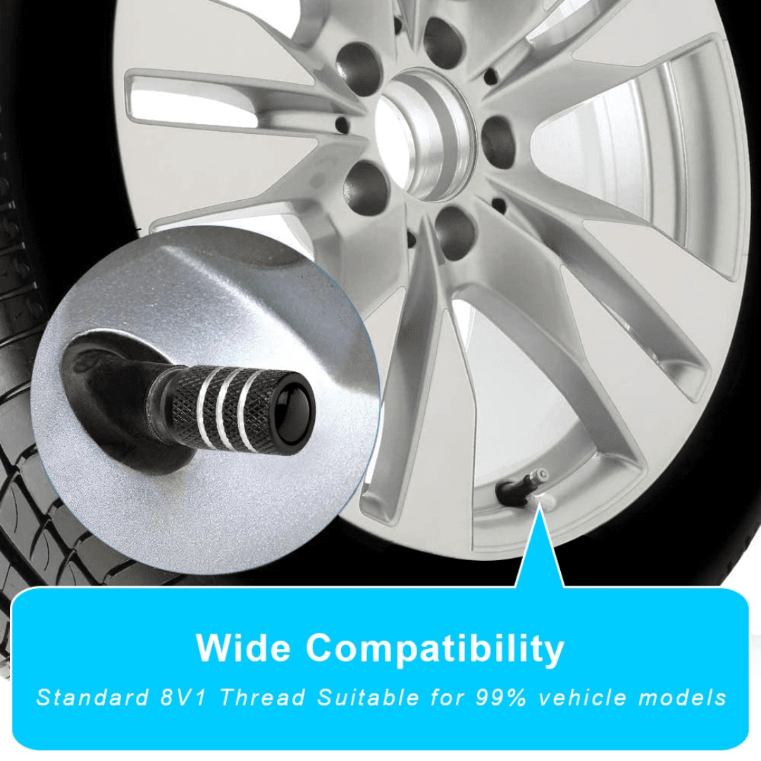 Decorative Striped Aluminum Alloy Tire Valve Cover Auto SupplyMaster