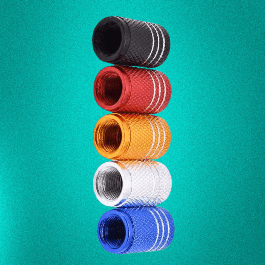 Decorative Striped Aluminum Alloy Tire Valve Cover Auto SupplyMaster