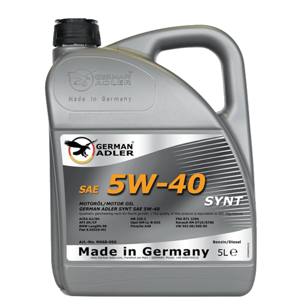 German Adler Synthetic Engine Oil 5L - SAE 5W-40 Auto SupplyMaster