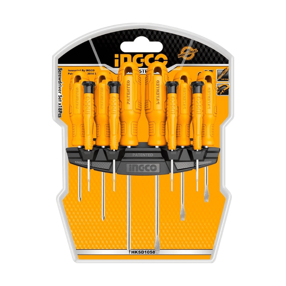 Ingco 10 Pieces Screwdriver & Precision Screwdriver Set - HKSD1058 Auto Supply Master