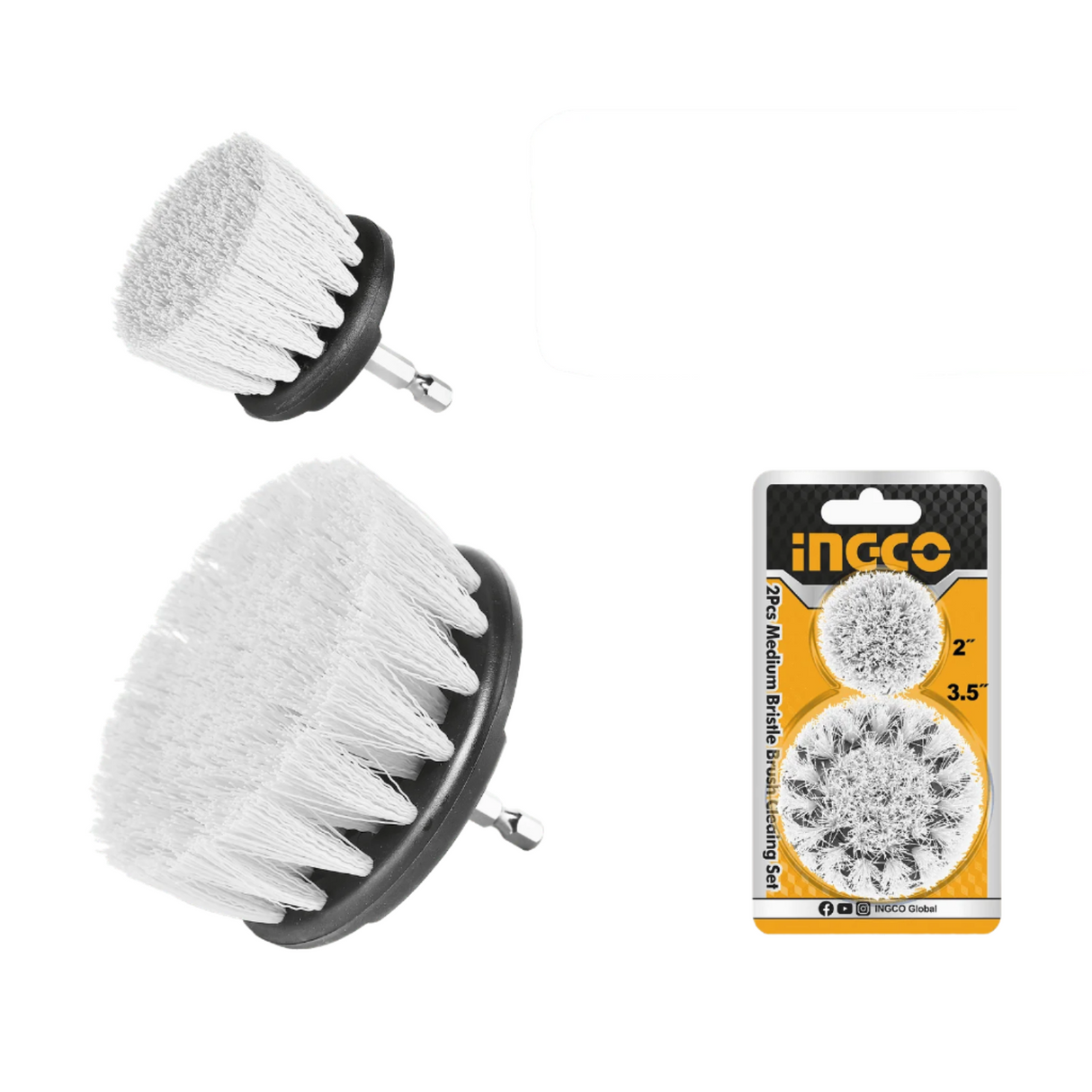 Ingco 2-Pieces Soft Bristle Brush Set - WCBS3235 Auto Supply Master