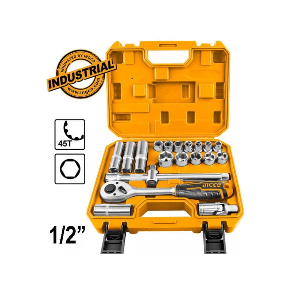 Ingco 20 Pieces 1/2″ Socket Set - HKTS12201 Auto Supply Master