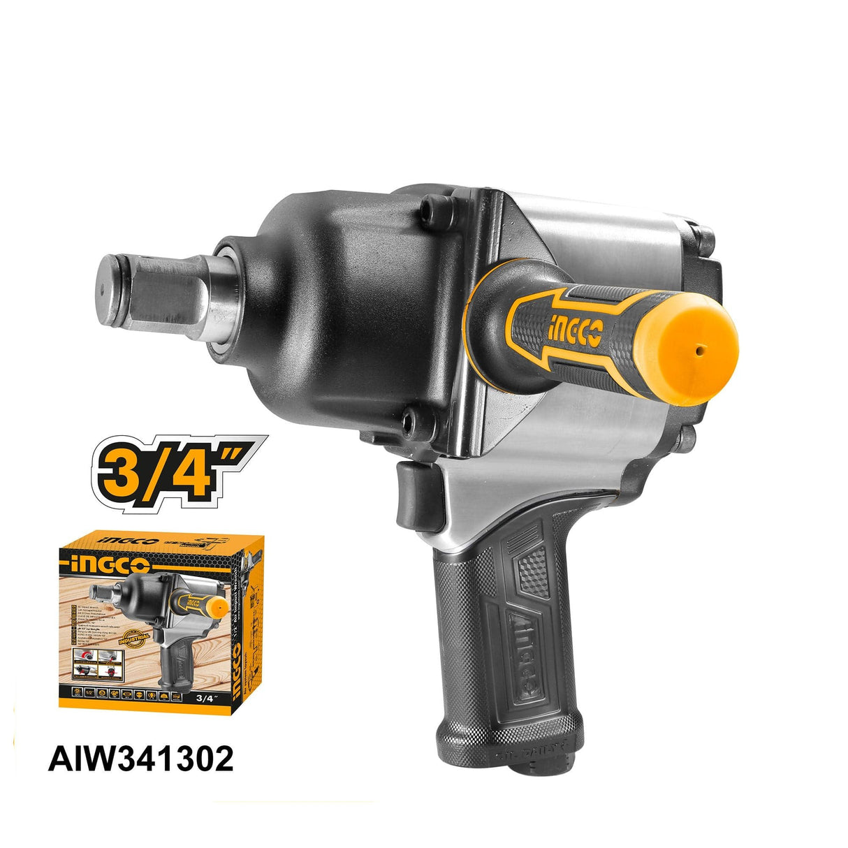 Ingco 3/4″ Air Impact Wrench - AIW341302 Auto Supply Master