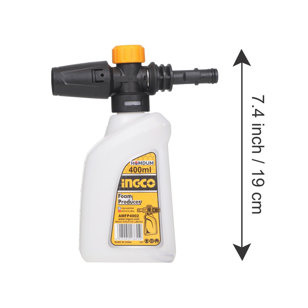 Ingco 400ML Lance Bottle Foam Producer For Pressure Washer - AMFP4002 Auto Supply Master