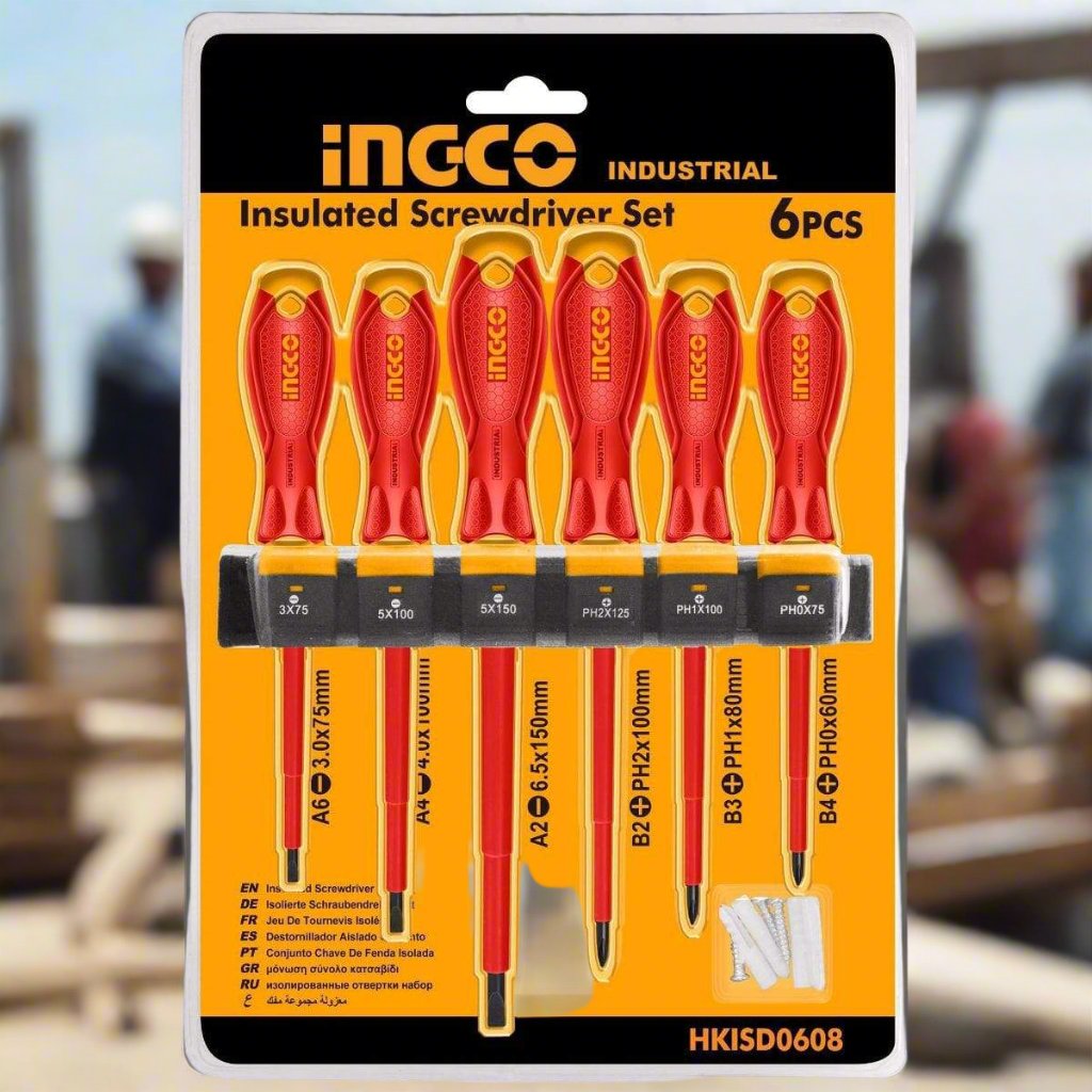 Ingco 6 PCS Insulated Screwdriver Set - HKISD0608 Auto Supply Master