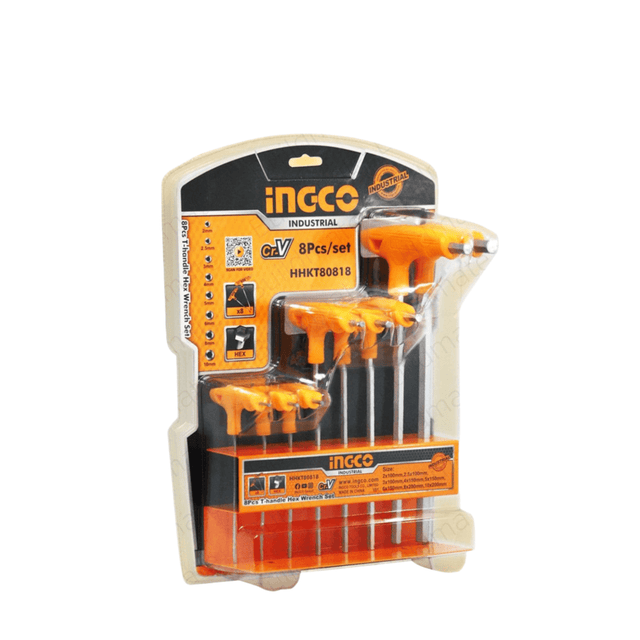 Ingco 8 Pieces T-handle hex wrench set - HHKT80818 Auto Supply Master