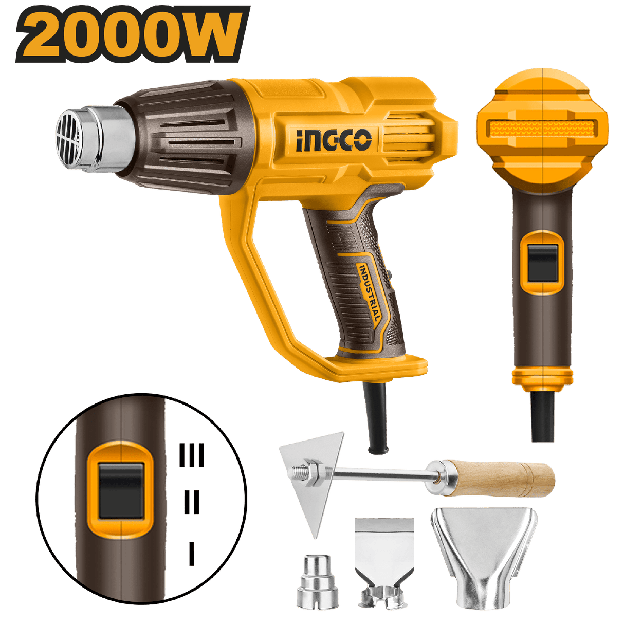 Ingco Heat Gun 2000W - HG200078 Auto Supply Master