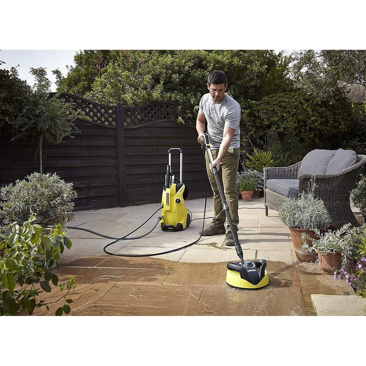 Karcher K4 Premium Full Control Home Pressure Washer 130 Bar 240V Auto Supply Master