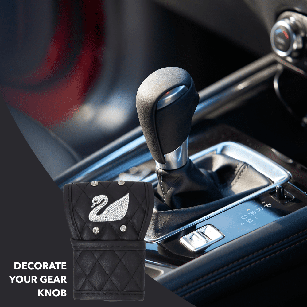 Leather Universal Gear Shift Knob Cover With Glittering Goose Auto SupplyMaster