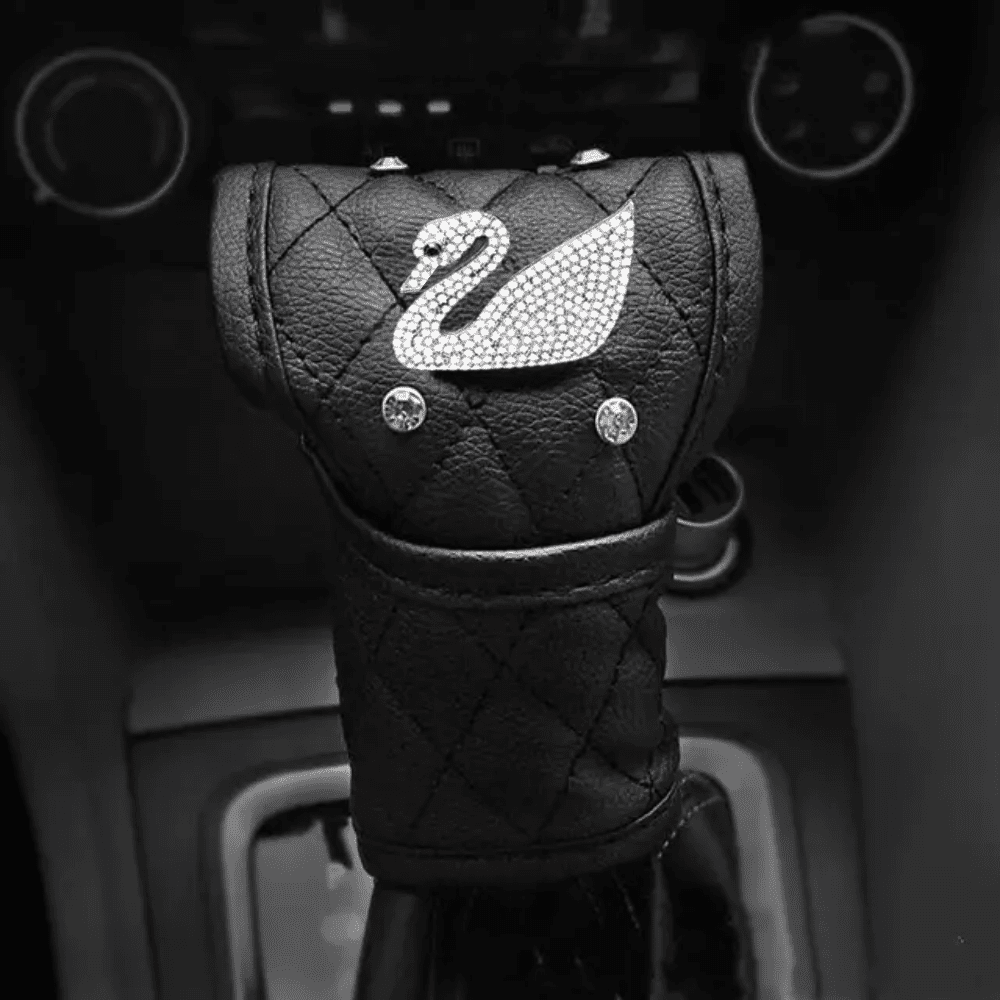 Leather Universal Gear Shift Knob Cover With Glittering Goose Auto SupplyMaster