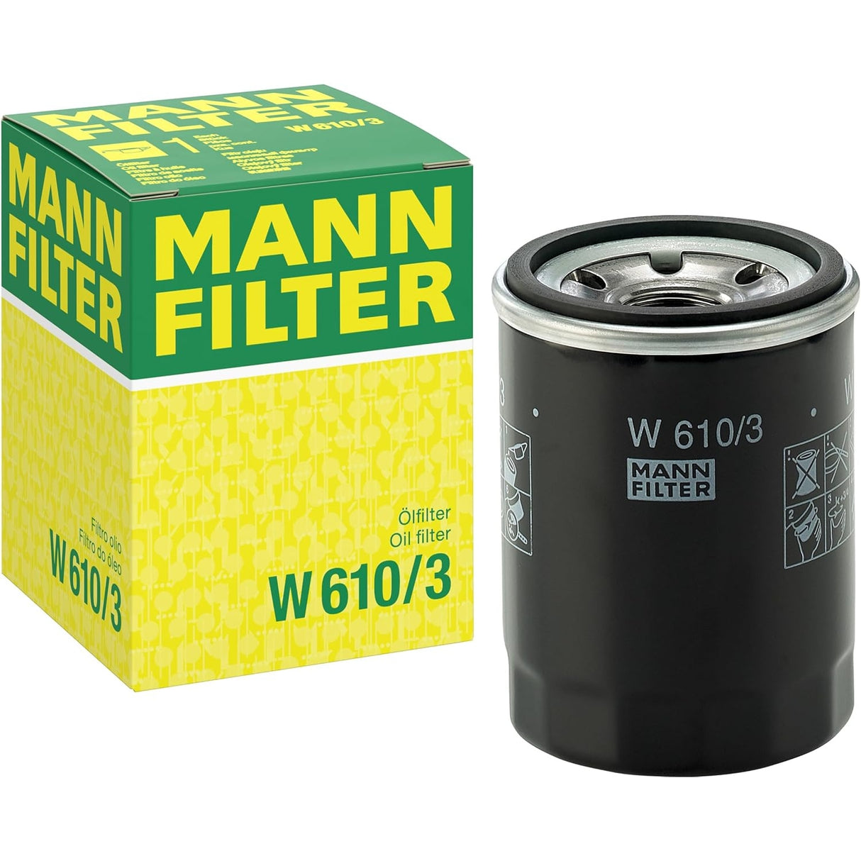 Mann Spin-on Oil Filter - W 610/3 Auto Supply Master