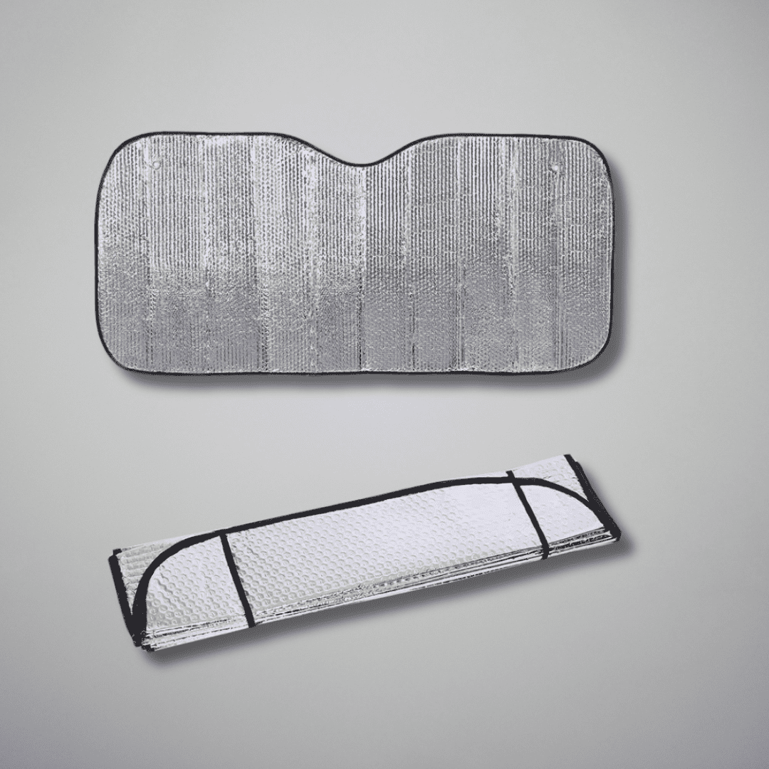 Metallic Foldable Car Windshield Reflective Shades - 60 x 130cm | BF Auto SupplyMaster