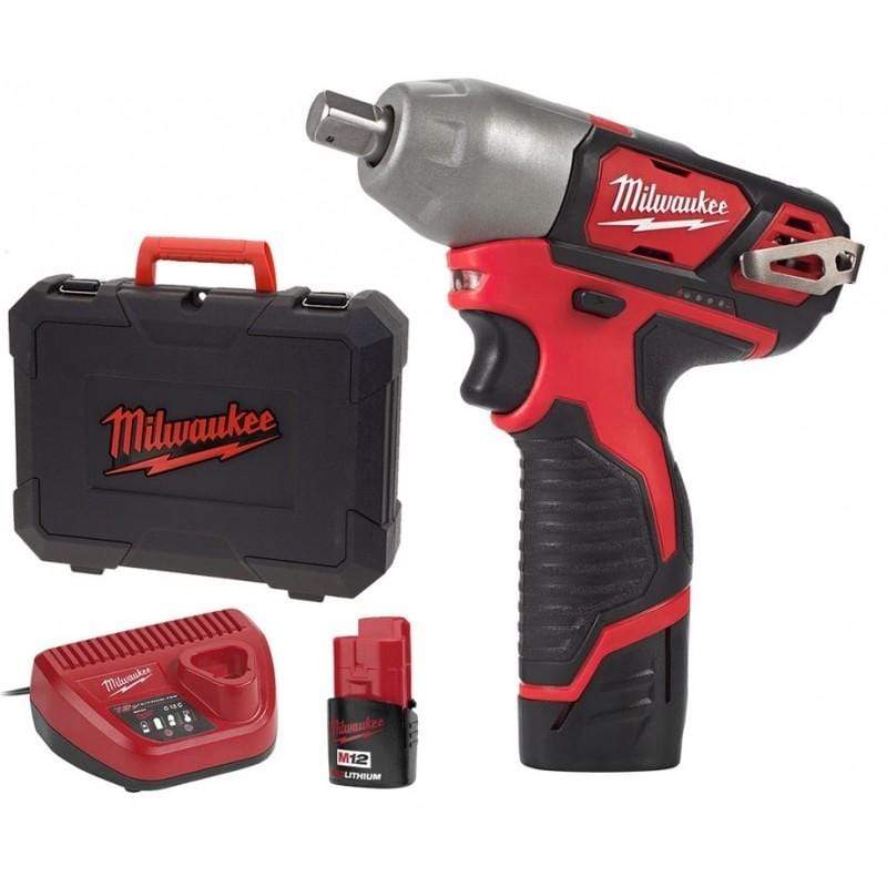 Milwaukee M12™ Cordless Sub Compact ½″ Impact Wrench 12V - M12 BIW12-202C Auto Supply Master
