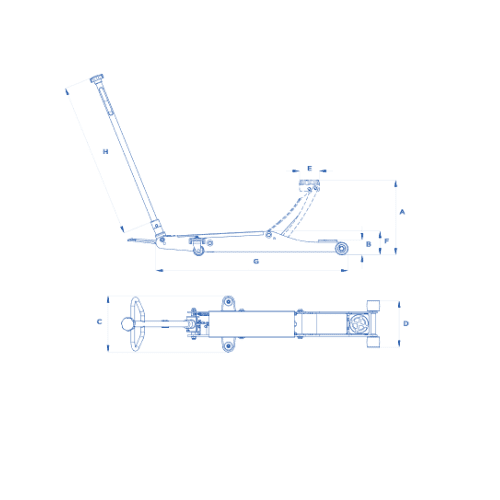 OMCN Topline Hydraulic Trolley Jack - 3 Ton Auto Supply Master
