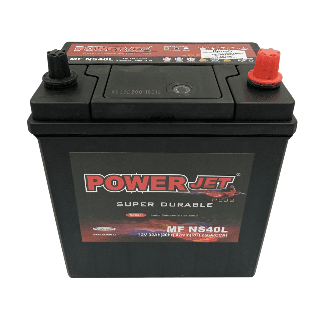 Powerjet 11 Plates 12V Car Battery 32Ah - NS40L Auto SupplyMaster