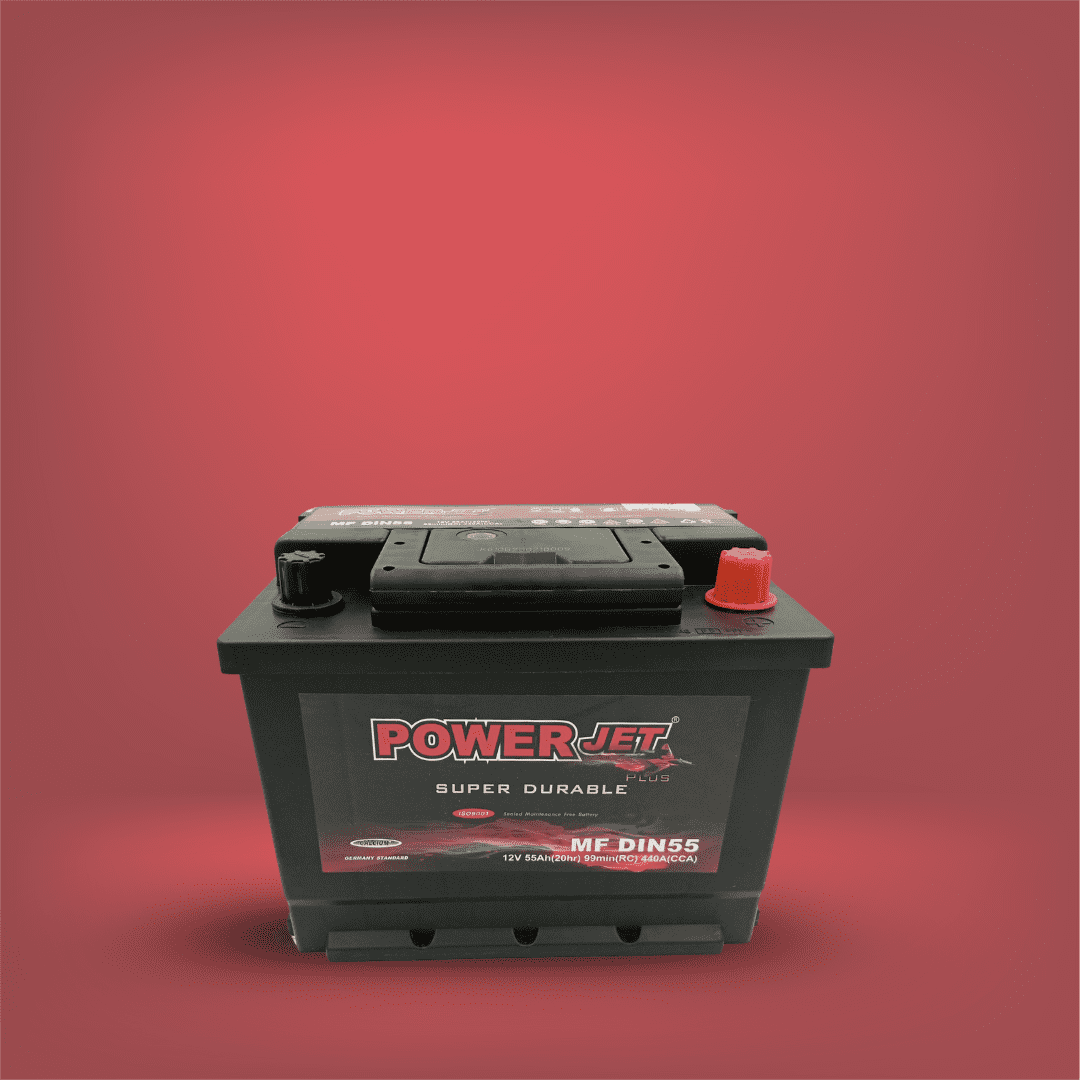 Powerjet 13 Plates 12V Car Battery 55Ah - DIN55 Auto SupplyMaster