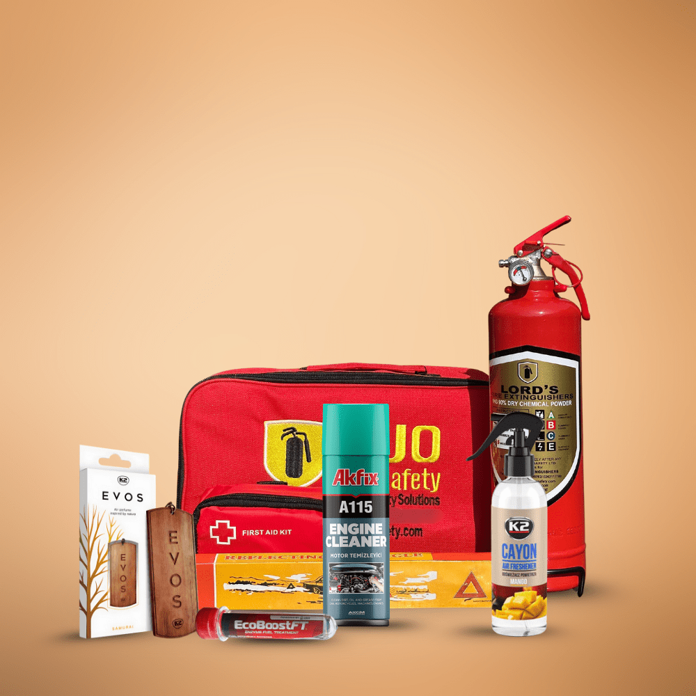 Road-Ready Essentials Pack - Air Fresheners, Emergency Safety Kit, Fuel Treatment & Engine Cleaners Auto SupplyMaster