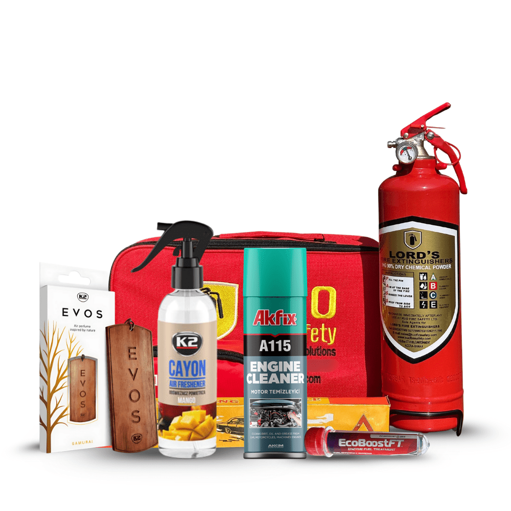 Road-Ready Essentials Pack - Air Fresheners, Emergency Safety Kit, Fuel Treatment & Engine Cleaners Auto SupplyMaster