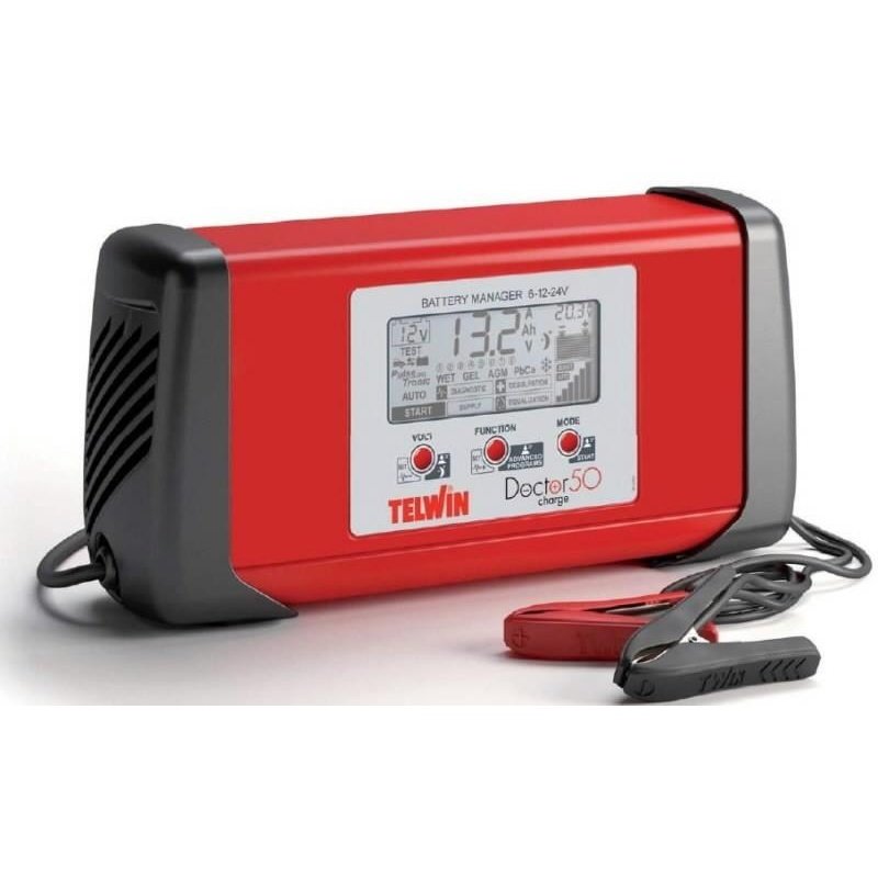 Telwin Battery Charger 230V 6V/12V/24V - DOCTOR CHARGE 50 Auto Supply Master