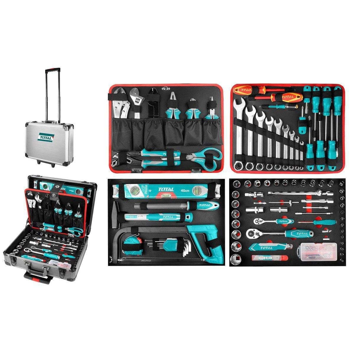 Total 147 Pieces Hand Tool Set in Aluminum Case - THKTHP21476 Auto SupplyMaster