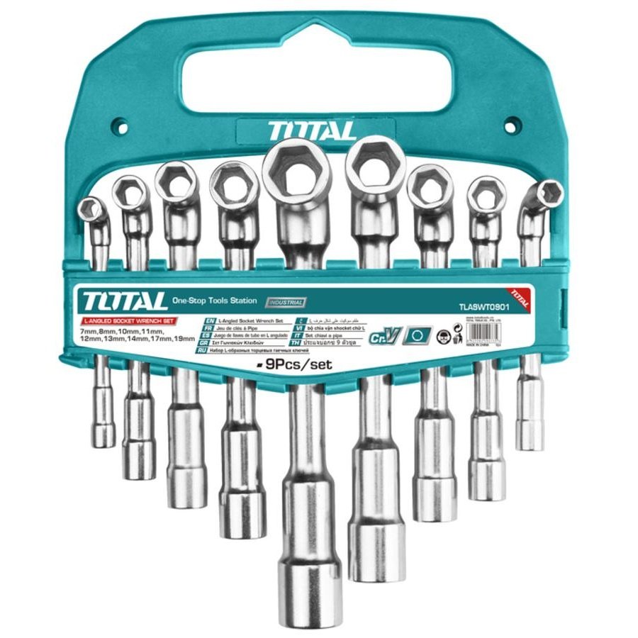 Total 9 Pieces L-Angled Socket Wrench Set - TLASWT0901 Auto Supply Master
