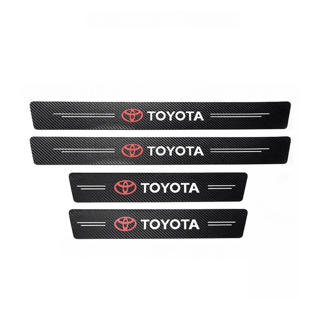 Universal Carbon fiber Car Door Anti Scratch Protective Stickers With Car Logo Auto SupplyMaster