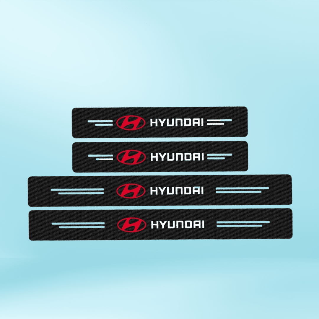 Universal Carbon fiber Car Door Anti Scratch Protective Stickers With Car Logo Auto SupplyMaster