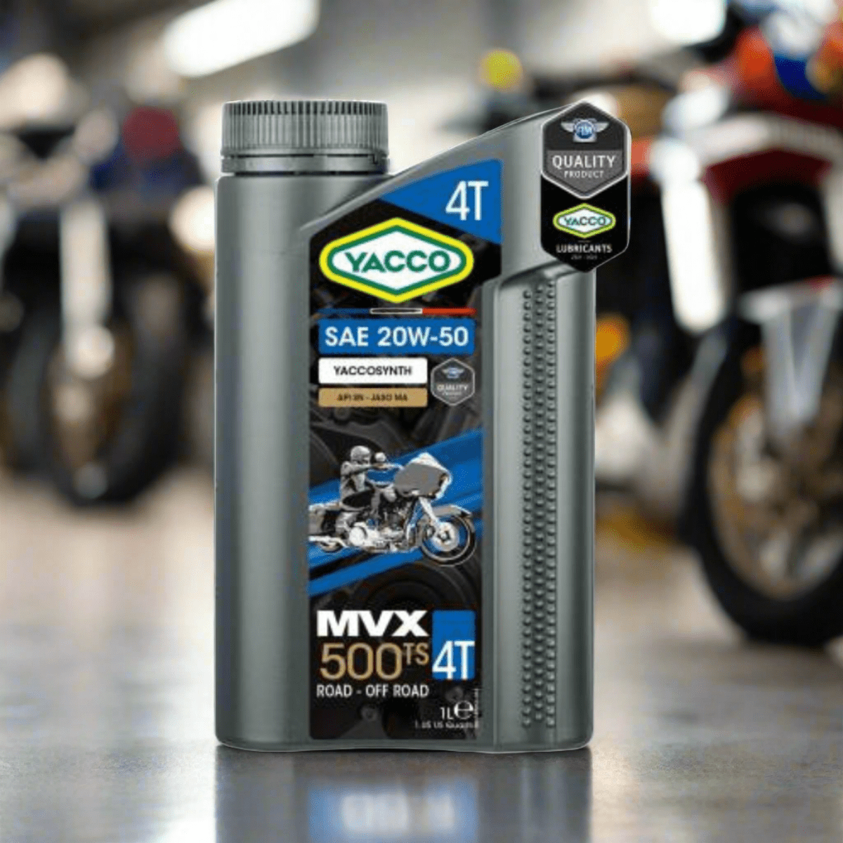 Yacco Synthetic 4-stroke Motorcycle Engine Oil 1L - MVX 500 TS 4T SAE 20W50 Auto Supply Master