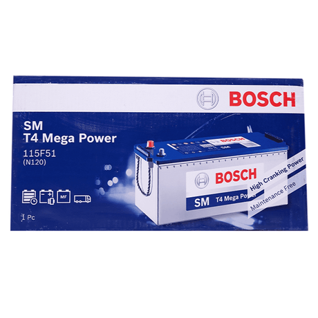 Bosch SM T4 Mega Power Car Battery 120AH - 115F51 Auto Supply Master