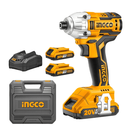 Ingco 1/2" Lithium-Ion Cordless Impact Wrench 300NM with Two 20V 2.0Ah Batteries & Charger - CIWLI2038 Auto Supply Master