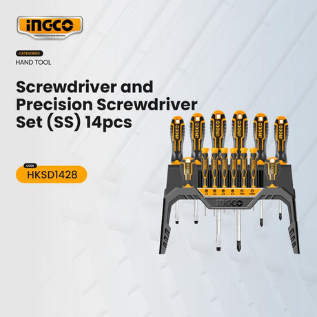 Ingco 14 Pieces Screwdriver & Precision Screwdriver Set - HKSD1428 Auto Supply Master
