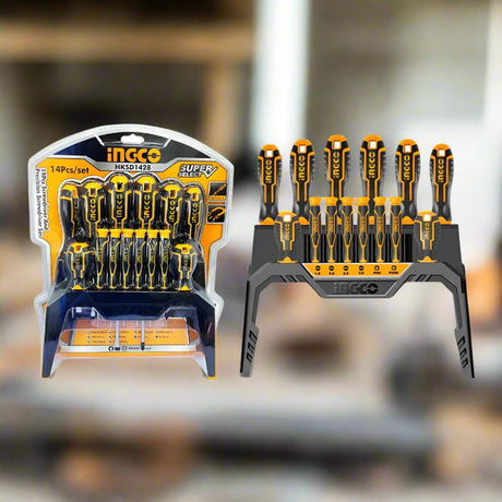 Ingco 14 Pieces Screwdriver & Precision Screwdriver Set - HKSD1428 Auto Supply Master