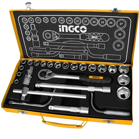 Ingco 24 Pieces 1/2" Socket Set - HKTS0243 Auto Supply Master