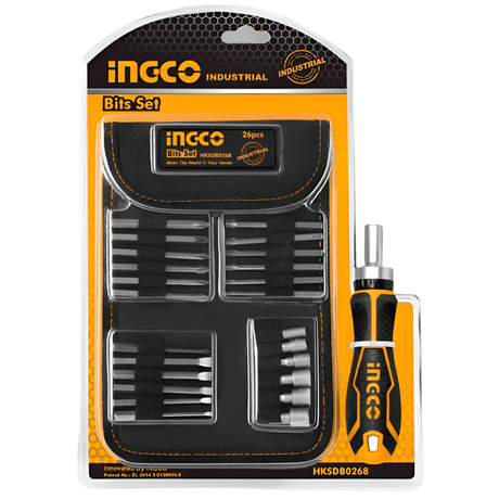 Ingco 26 Piece Ratchet Screwdriver Bit Set - HKSDB0268 Auto Supply Master