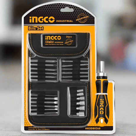 Ingco 26 Piece Ratchet Screwdriver Bit Set - HKSDB0268 Auto Supply Master