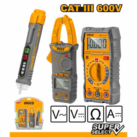 Ingco 3 Pieces Electrical Test Kit - DM3028 Auto Supply Master