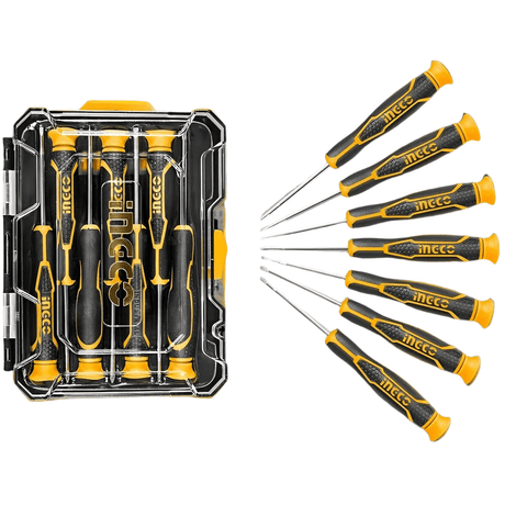 Ingco 7 Pieces Precision Screwdriver Set - HKSD0718 Auto Supply Master