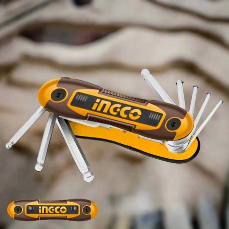 Ingco 8 Pieces Ball Point Pocket Hex Keys - HHK14082 Auto Supply Master
