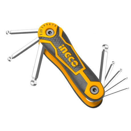 Ingco 8 Pieces Ball Point Pocket Hex Keys - HHK14082 Auto Supply Master