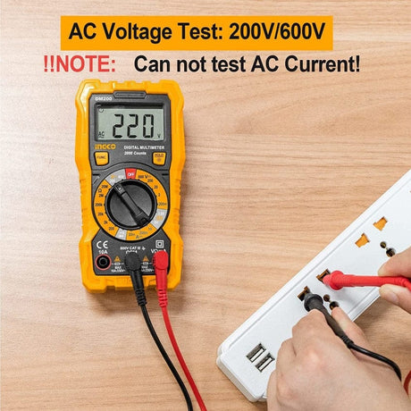 Ingco Digital Electric Multimeter 600 Volts - DM200 Auto Supply Master