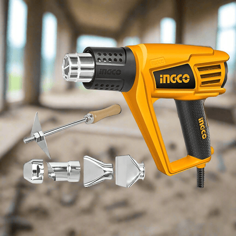 Ingco Heat Gun 2000W With LCD Display Tool Set - HG200028-1 Auto Supply Master