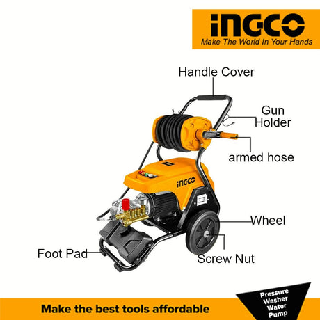 Ingco High Pressure Washer 3000W 130Bar For commercial use - HPWR30008 Auto Supply Master